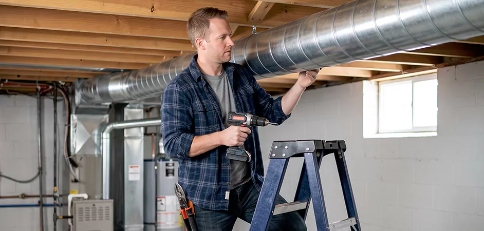 Exposed Spiral Ductwork in Vineland