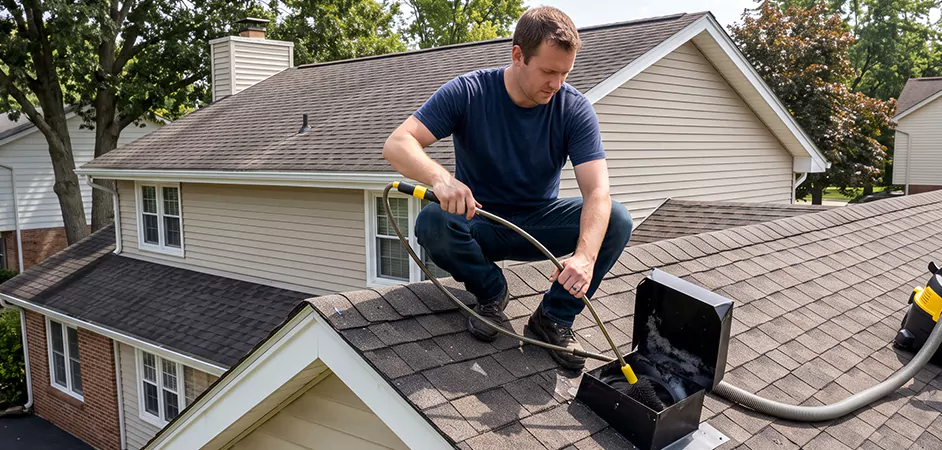 Multi-Story Roof Dryer Vent Cleaning in Vineland